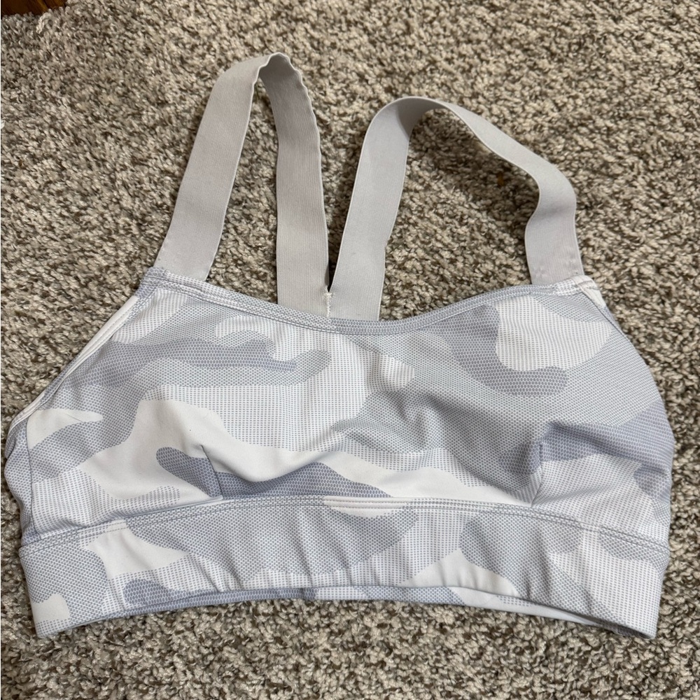 Lilybod Gray and White Sports Bra